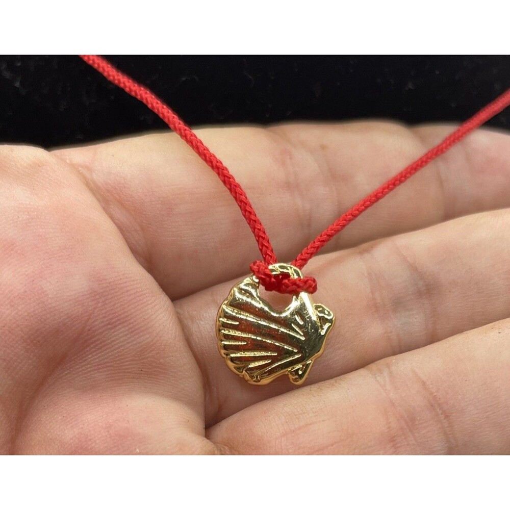 Madewell X Lisa Says GAH! Cord Shell  Necklace Choker  Red Gold SOLD OUT!